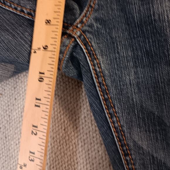 Rock & Roll Cowgirl Boyfriend Jeans 27 30"X32" Blue Embroidered Southwestern - Picture 13 of 15